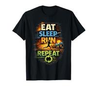 Regalo Divertido para Corredores de Eat Sleep Run Repeat Camiseta