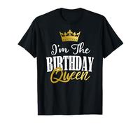 Regalo divertido para fiesta de cumpleaños a juego con texto "I I'm The Birthday Queen Camiseta