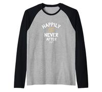 Regalo Divertido para Fiesta de Divorcio Happily Never After Camiseta Manga Raglan