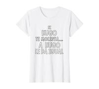 Regalo Divertido para Hugo - Humor con Nombre Hugo Camiseta gráfica económica, Mujer, Blanco, XL