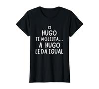 Regalo Divertido para Hugo - Humor con Nombre Hugo Camiseta gráfica económica, Mujer, Negro, M