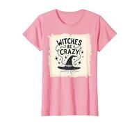 Regalo Divertido para lanzar hechizos mágicos de Halloween de Witches Be Crazy Camiseta, Mujer, Rosado, 3XL