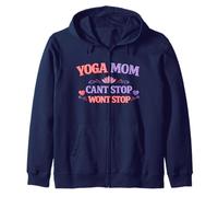 Regalo Divertido para Madres con Texto en inglés Yoga Mom Cant Stop Wont Stop Sudadera con Capucha