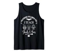Regalo Divertido para Profesor de Halloween, Lindo Nothing Scares Me I Teach Camiseta sin Mangas