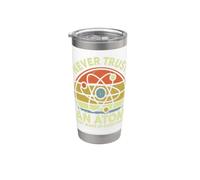 Regalo divertido para profesores de ciencias con chistes de física «Nunca confíes en un átomo» Vaso térmico de acero inoxidable de doble pared