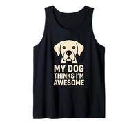 Regalo Divertido para un Amante de Las Mascotas con la Frase «Mi Perro Piensa Que Soy yo» Camiseta sin Mangas