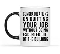 Regalo divertido para un compañero de trabajo que se va a un nuevo trabajo, taza de café novedosa, taza de té de cerámica con impresión de doble cara para mamá, papá, amigo, esposa, esposo, regalo de