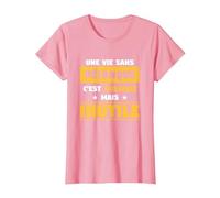Regalo Divertido para un Jugador de Petanca. Camiseta, Mujer, Rosado, XS