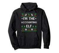 Regalo Divertido y Feo de Contador de Navidad I'm The Accounting Elf Sudadera con Capucha