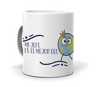 Regalo Divertido y Personalizado. Taza Mi Jefe es el Mejor del Mundo. Cerámica AAA - 350 ml.