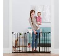 Regalo Easy Step - Puerta Decorativa arqueada Extra Ancha para bebé, Incluye 3 Kits de extensión para Adaptarse a múltiples Aberturas, 4 Kits de Montaje a presión y 4 Kits de Montaje en Pared, Bronce
