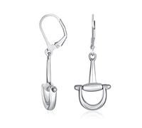Regalo Ecuestre Equino Para Mujer Adolescente: Pendientes De Palanca Con Estribos De Caballo Colgantes De Joyería Occidental De Plata Esterlina .925 Con Acabado Pulido
