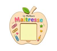regalo educador, tarjetas de madera | Avec notes adhésives. Idéal Cadeau Merci Maitresse et Cadeau Maitresse D'école Fin D'année. Pratique pour le bureau.