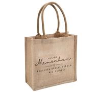 Regalo educadora pequeña gente necesita corazones tan grandes como tuyos | bolsa de yute | bolsa de regalo | regalo de despedida educadora guardería regalo regalo educadora Kita despedida regalo de