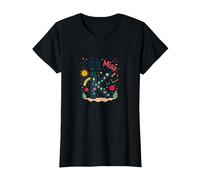 Regalo Escolar Divertido para el K-Day de Little Miss Kindergarten Camiseta, Mujer, Negro, XS