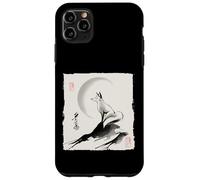 Regalo espiritual zen vintage japonés Kitsune Fox y Moon Carcasa para iPhone 11 Pro Max