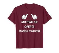 Regalo Fiesta de Divorcio, Soltero Separado Graciosa Humor Camiseta, Hombre, Granate, XXL