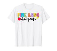 Regalo Fin de Año Escolar Camiseta Autógrafos Maestro Camiseta