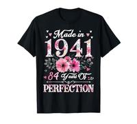 Regalo floral de 84 años hecho en 1941 para mujeres Camiseta