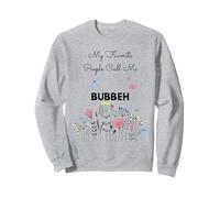 Regalo floral de My Favorite People Call Me Bubbeh para abuela y mamá Sudadera