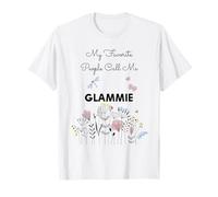 Regalo floral de My Favorite People Call Me Glammie para mamá y abuela Camiseta