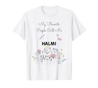 Regalo Floral para Abuela y mamá de My Favorite People Call Me Halmi Camiseta