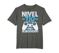 Regalo Futuros Padres Primerizos Por Familia V8K | Camisa Anunciar Embarazo | Hombre | Manga de Doble Puntada | Negro | S