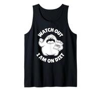Regalo genial y divertido para amantes de la comida dietética de Watch Out I am on Diet Camiseta sin Mangas