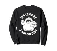 Regalo genial y divertido para amantes de la comida dietética de Watch Out I am on Diet Sudadera
