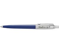 regalo grabado - Bolígrafo Parker Jotter SS Personalizado | Escritura Suave con Tinta QuinkFlow | Grabado Láser en 24h | Caja Incluida, Azul, 1 unidad, ABS