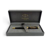 regalo grabado Bolígrafo Parker Sonnet GT Personalizado con Tinta Negra | Regalo jubilación o empresa, Grabado láser de texto, Tinta negra fluida, Estuche Parker, Opción de sobre regalo