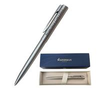 regalo grabado - Bolígrafo Waterman Personalizado | Grabado Imborrable | Mecanismo de Botón Silencioso | Ideal para Cumpleaños, Profesor, Padrino | Acero Inoxidable