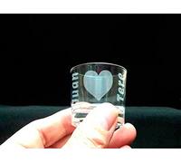 regalo grabado - Pack 6 Vaso Chupito Personalizado 4cl | Vasos de Cristal Grabados con Nombre o Dibujo | Ideal para Cumpleaños y Eventos, Transparente, Vidrio | 6 Unidades