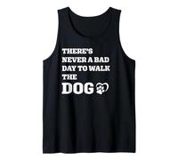 Regalo gráfico de corazón con Estampado de Pata de Perro Never a Bad Day to Walk The Dog Camiseta sin Mangas