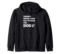 Regalo gráfico de corazón con Estampado de Pata de Perro Never a Bad Day to Walk The Dog Sudadera con Capucha