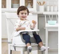 Regalo Grow with Me - Asiento para piso y silla de actividades con bandeja de alimentación extraíble gris gris