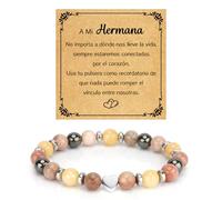Regalo Hermana CumpleañOs Pulsera Hermana Originales Regalos Para Hermanas Regalo Para Mi Hermanas Mayor Regalos Dia De La Madre GraduacióN Amiga Piedras Chakras