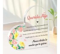 Regalo Hija Navidad Regalo Adolescentes Chica Heart Acrílico Hija Regalo Original para Mi Hija Mujer Chicas Niña De Cumpleaños Navidad Graduacion De Madre Padre Adolescentes Regalos Originales