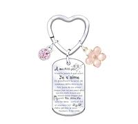 Regalo hijo niña llavero hombre mujer regalo de cumpleaños niño niña niño Te amo a mi hijo mi hija, 5, L