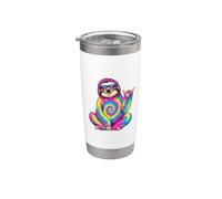 Regalo hippie retro perezoso Vaso térmico de acero inoxidable de doble pared