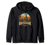 Regalo histórico de Recuerdo de Viaje Vintage a Brisbane Australia Sudadera con Capucha