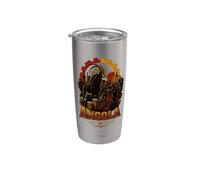 Regalo histórico de recuerdo de viaje vintage de Angola Vaso térmico de acero inoxidable de doble pared