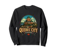 Regalo histórico de Recuerdo Vintage de Viaje a la Ciudad de Quebec, Canadá Sudadera