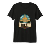 Regalo histórico de Recuerdo Vintage de Viaje a Ottawa, Canadá Camiseta Premium