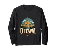 Regalo histórico de Recuerdo Vintage de Viaje a Ottawa, Canadá Manga Larga