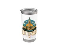 Regalo histórico de recuerdo vintage de viaje a Ottawa, Canadá Vaso térmico de acero inoxidable de doble pared
