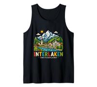 Regalo histórico de Viaje de Interlaken Suiza Dibujado a Mano Camiseta sin Mangas