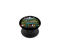 Regalo histórico de Viaje de Interlaken Suiza Dibujado a Mano PopSockets PopGrip Adhesivo