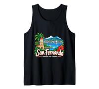 Regalo histórico de Viaje de San Fernando Trinidad Dibujado a Mano Camiseta sin Mangas