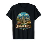 Regalo histórico de Viaje Vintage de Christchurch Nueva Zelanda Camiseta